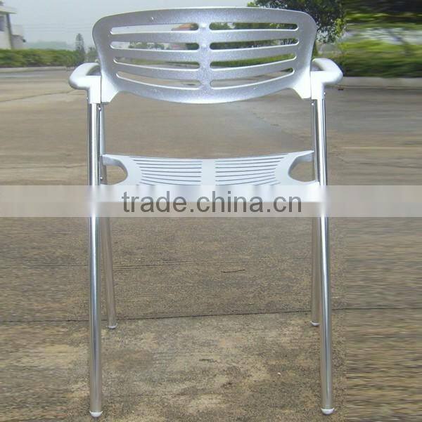 outdoor morden aluminum furniture stacking armchair YC023