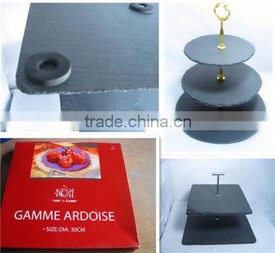 Eco-friendly natural slate wedding cake stand