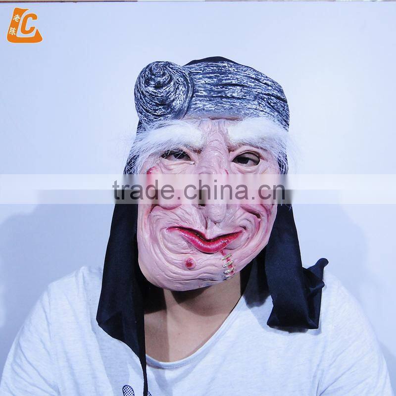 halloween custom human face scary realistic cosplay rubber ugly old man mask latex horror mask