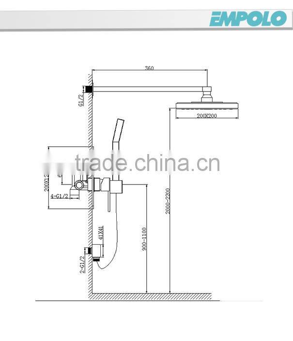 Modern Chrome Brass Concealed Shower Mixer 12 4701