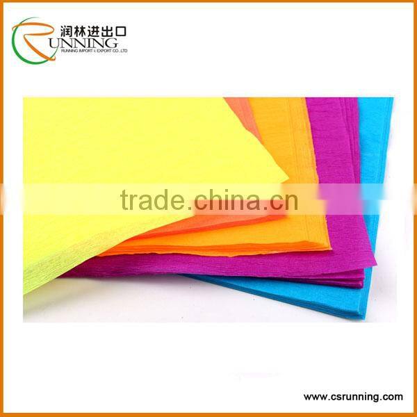 Colored Crepe Paper for Party or Artificial Flowers Wrapping