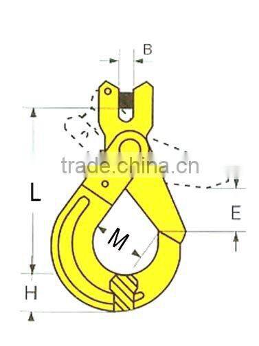 G80 clevis self-locking hook