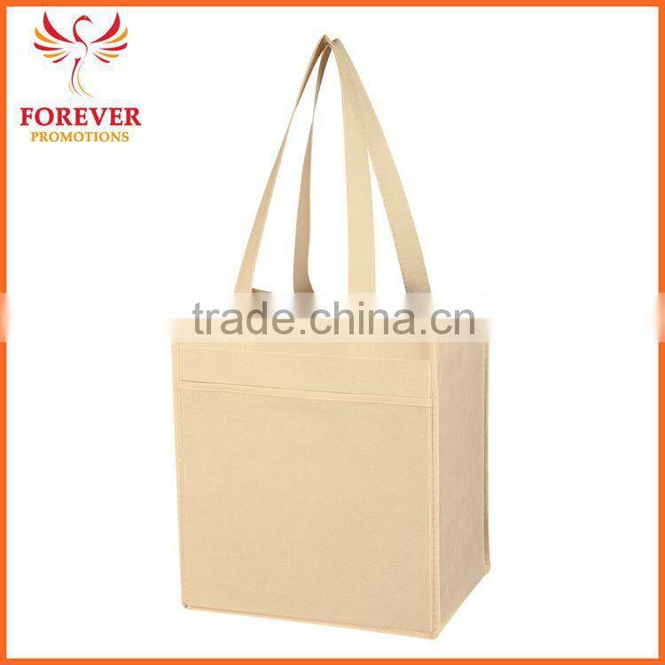 High Quality Custom Non-woven 6 Bottles Tote Bag with Front Pockets