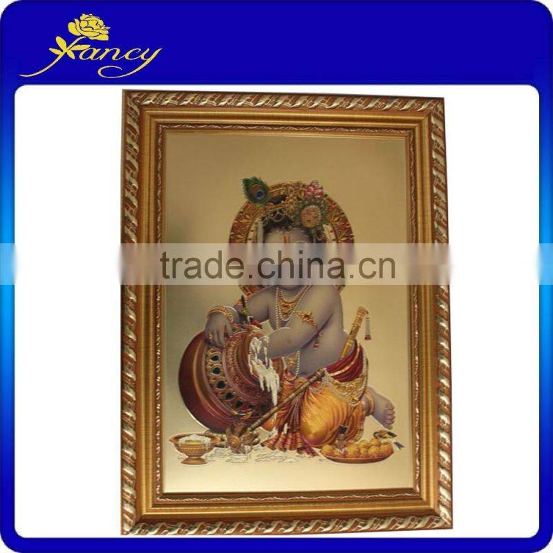 gold hindu religious gods picture frame