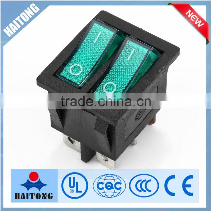 6 pin rocker switch with double I/O switch for electrical appliance