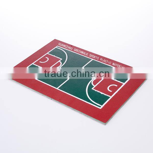 5MM slicon PU synthetic court sports flooring