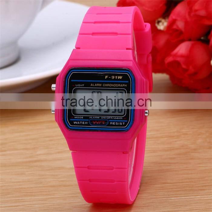 LED plastic F91W digital odm watch silicon watch