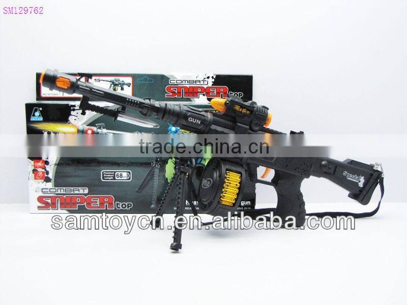 Battery operated plastic sniper rifle toy gun