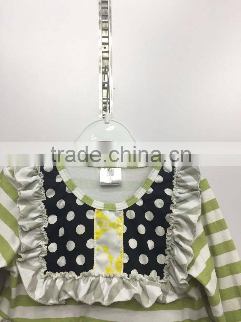 2016 new style polka dot dress girls boutique clothing wholesale baby girl dress