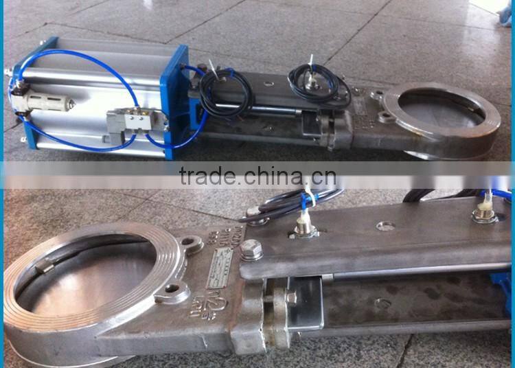 CF8 air actuated knife gate valve