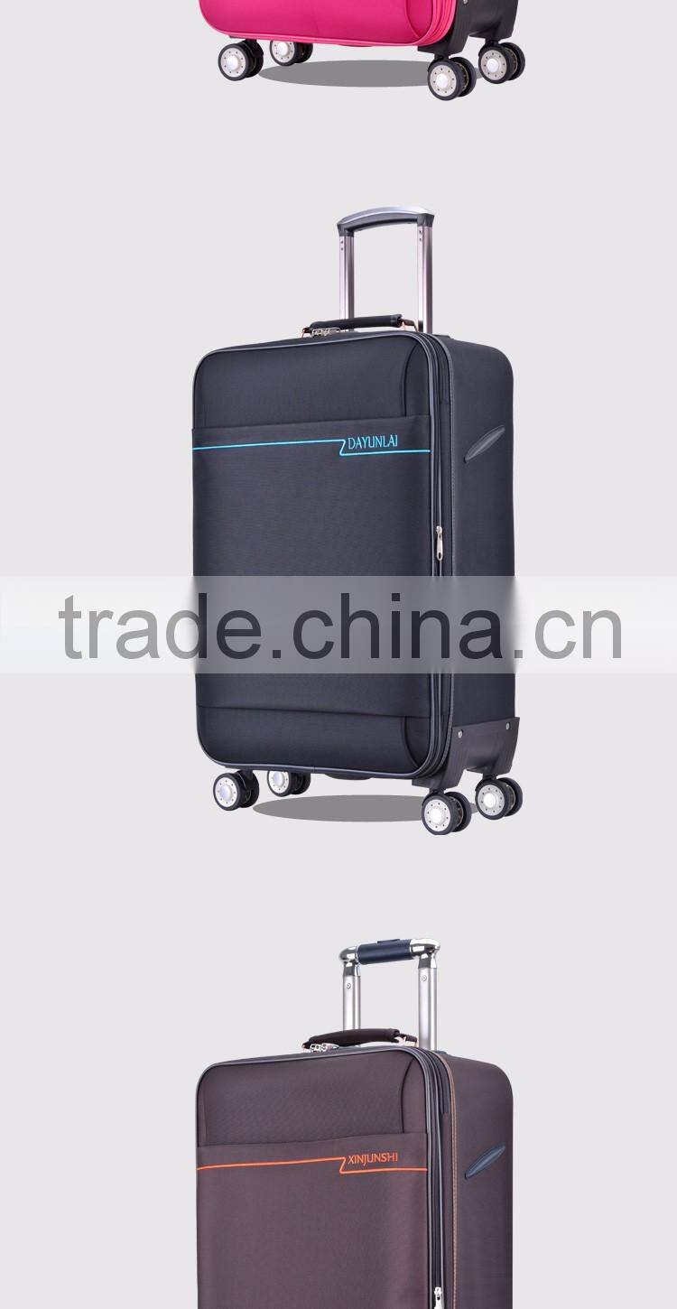 Canvas With Fabric Trolley Travel Luggage Cheap Travel Case Wheeled Luggage Used Lugggae For Sale