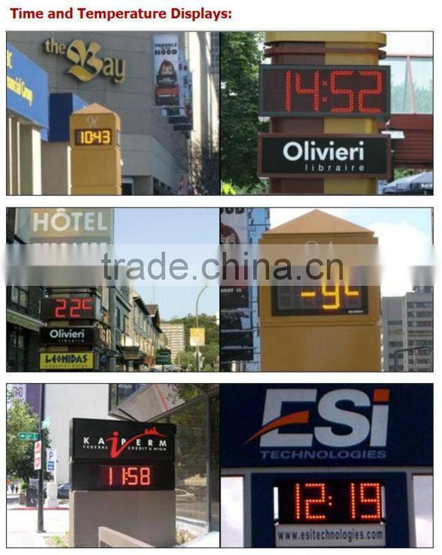 electronic wall display/wall mounted led clock display/stadium clock led display