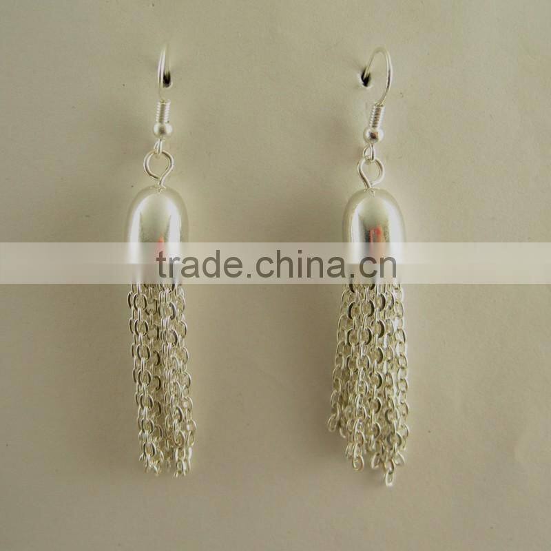 Fashion new 2016 latest gold earring designs metal alloy materail drop tassel earring