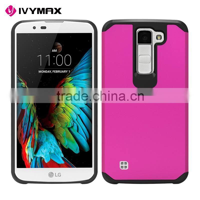 IVYMAX wholesale TPU+PC hybrid shockproof mobile phone case for LG k350/k8