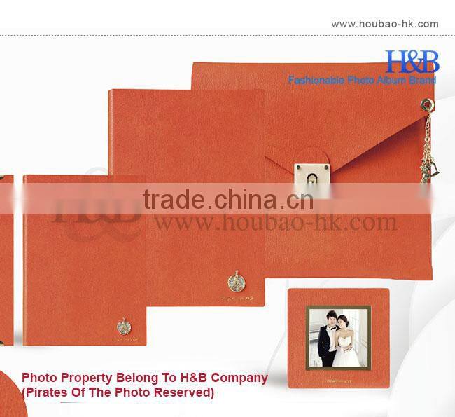 H&B hot sales 12*12 leather cover wallet size photo album