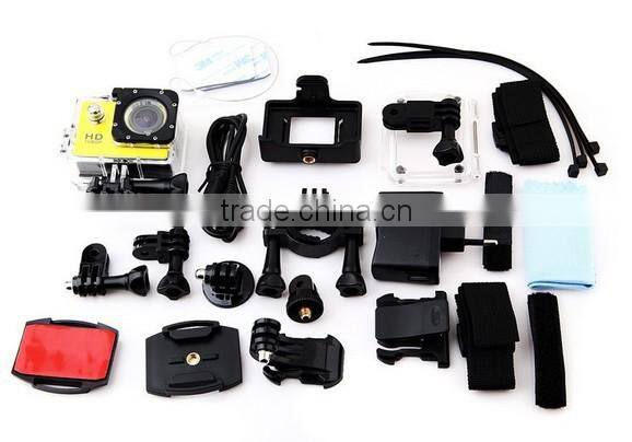 Best diving sports waterproof 30M action camera1080p manual 170 degrees wide view