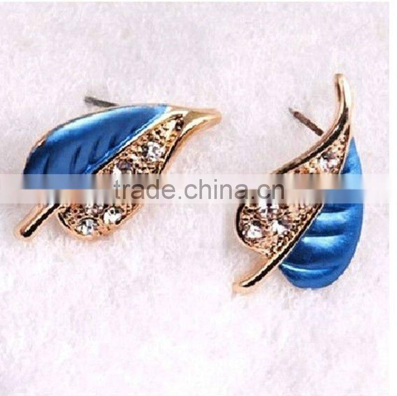 fashion jewelry stainless steel gold guitar earrings for girls