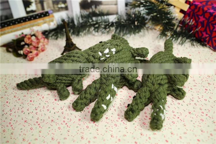 Crocodile shape rope pet dog toy