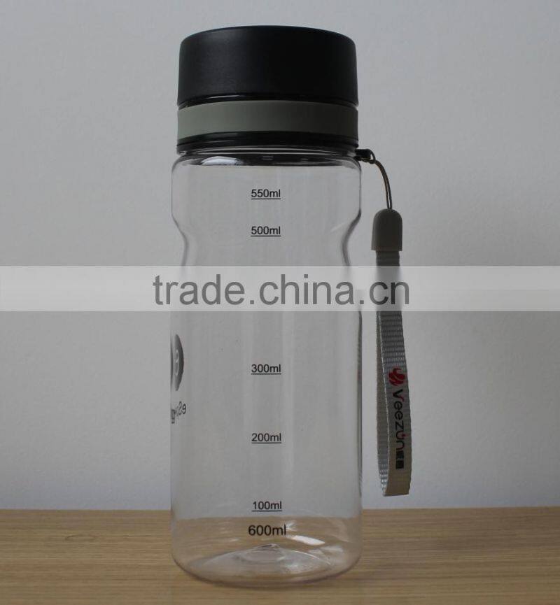 BPA Free unbreakable plastic water bottle for sports