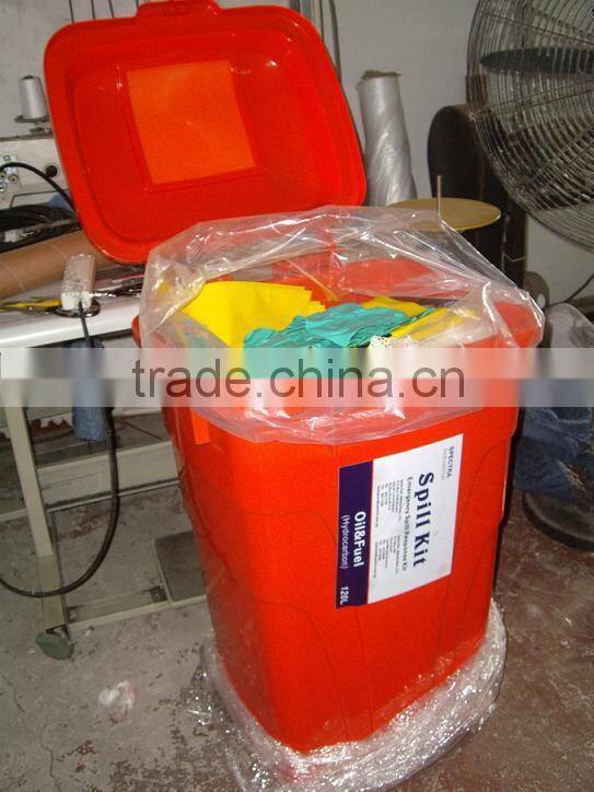 wheelie bin oil-only spill kits 120L for work place emergency