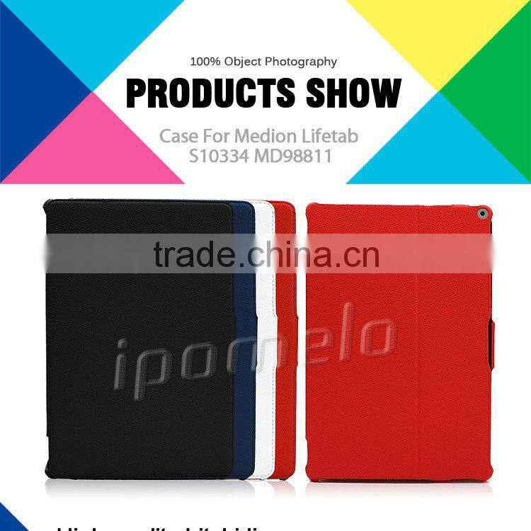 For Medion Lifetab S10334, heat formed leather tablet case for Medion Lifetab MD98811