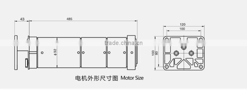 lift 400kg tube motor