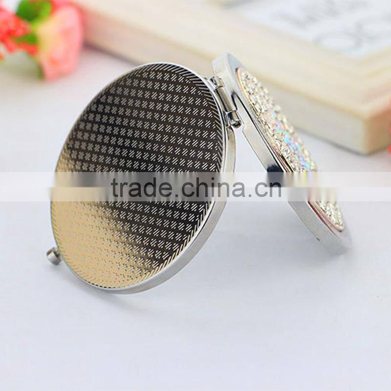 Zinc alloy frame diamate make-up mirror cosmetic mirror