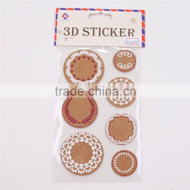 1mm thickness soft cork sticker