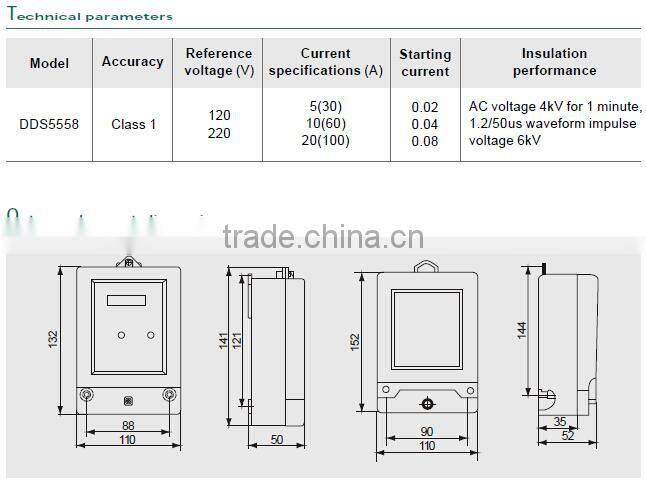 single phase electronic active energy meter