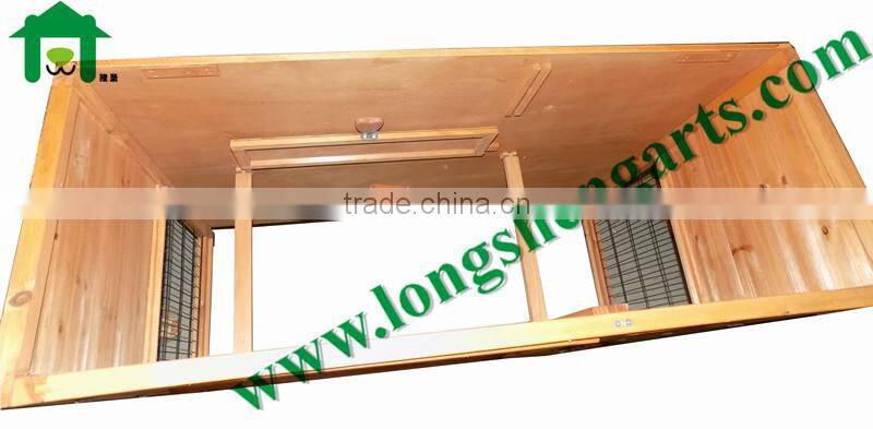 Double tray rabbit wooden house