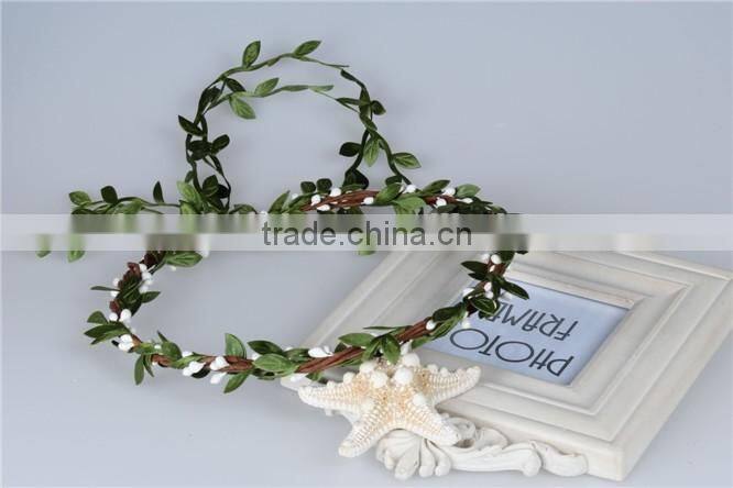 Wedding artificial Flower hair wreath.summer beach gift hair jewelry accessory