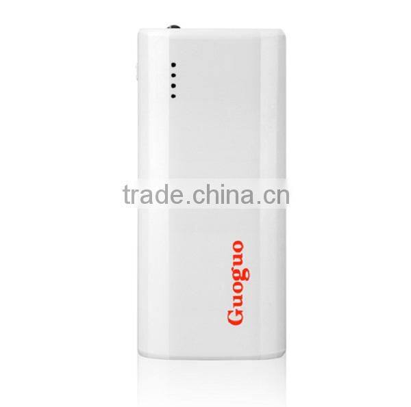 Guoguo 2016 Promotion fast charging battery charger portable 4000mAh power bank with led light