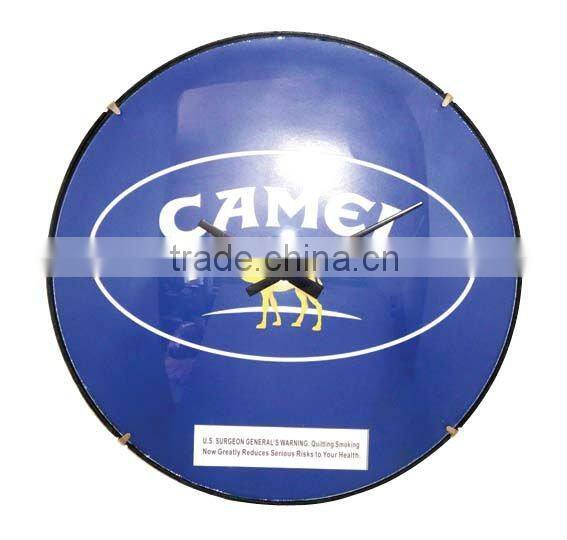 12" Archshaped Glass Wall Clcok with customer Logo