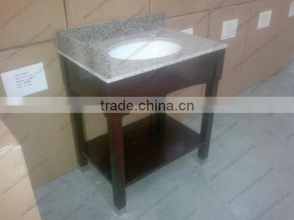 30" modern wood console hotel bathroom vanity