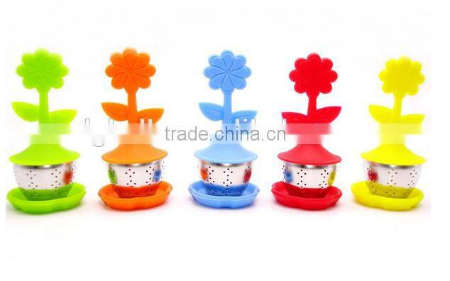 PBA free leaf shaped silicone tea infuser
