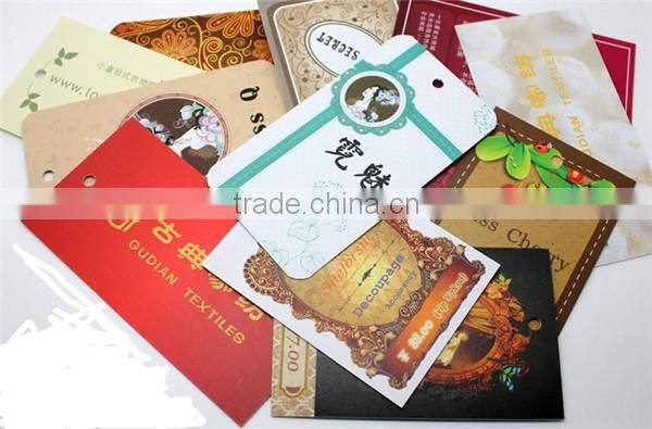 fashion cheap Price paper hang Tags For Clothing garment bag