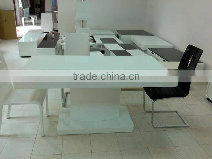 european style high glossy dining room chair dining set