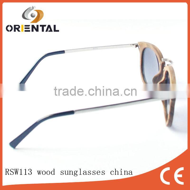 wooden+metal frame wood sunglasses china