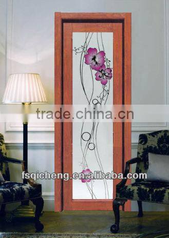 Double-layer Acid Etched Glass Flat Door