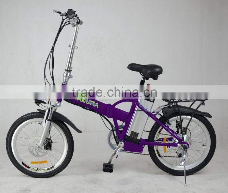 city space 36v 250w foldable 20" lithium e-bike