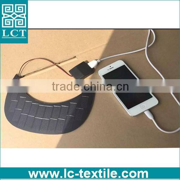 baseball cap with built-in solar panels mounted on the bill charges your phone LCTC-0268