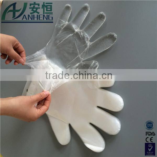 disposable veterinary embossed pe glove pairs