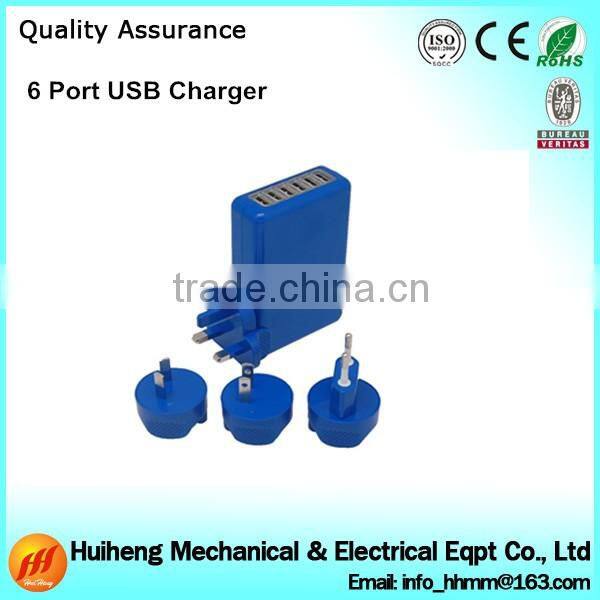 5V 7A 6 port USB Charger Universal USB Wall Charger For Home Travel