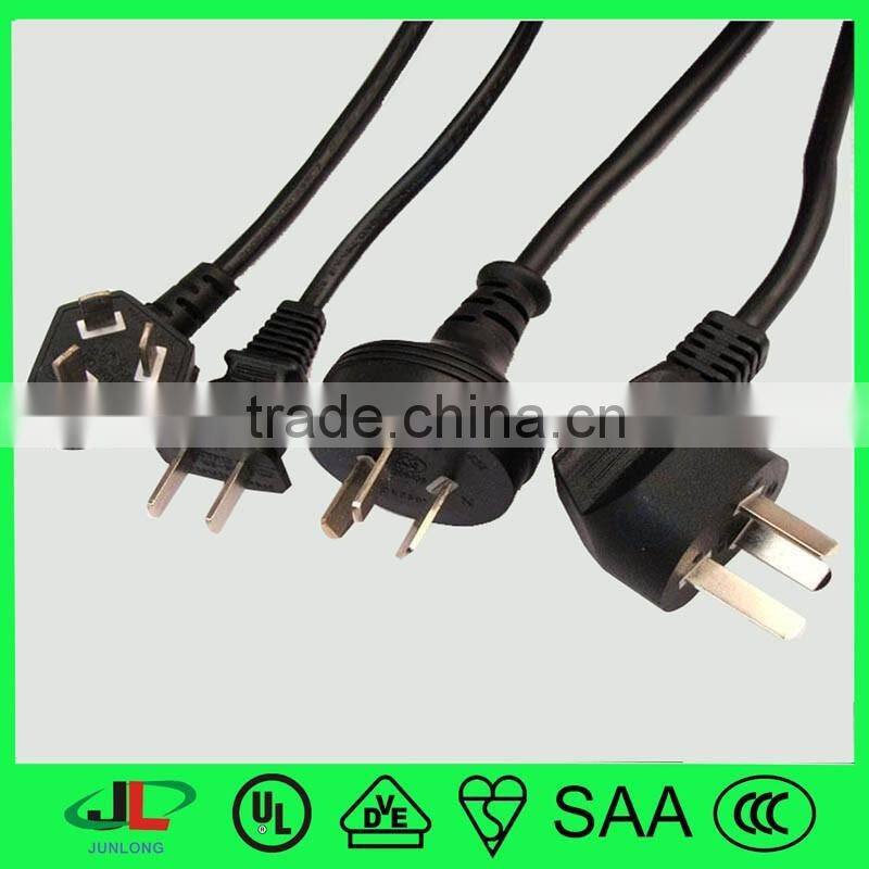 GuangDong Factory CCC ISO approved China 2 pin ccc power cord electrical cord Plug with ISO CCC power cord