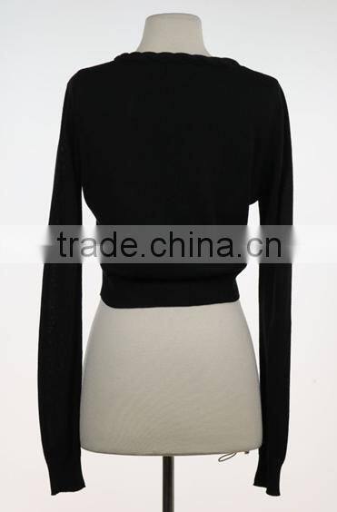 15JWB0139 woman 100%bamboo fiber short style button closure cardigan