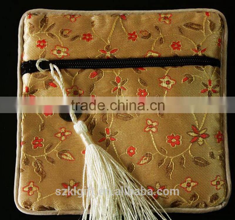 Professional chinese silk coin purse with CE certificate