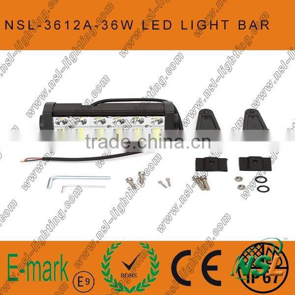 36w led off road light bar, 7inch O sram led light bar, 12pcs*3 led light bar off road