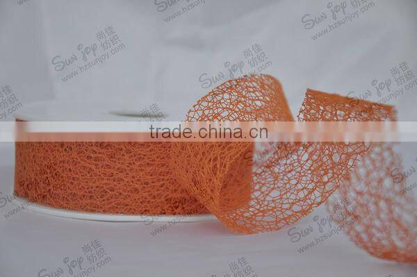 Beautiful christmas decorative mesh ribbon wholesale