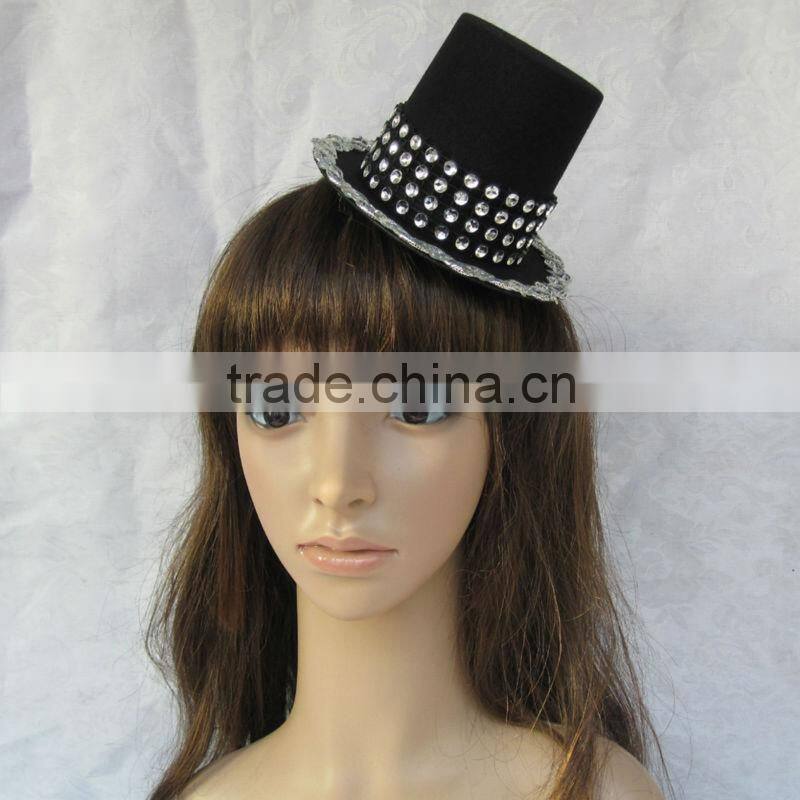 MYLOVE women party hair accessory black hat wholesale MLGM014