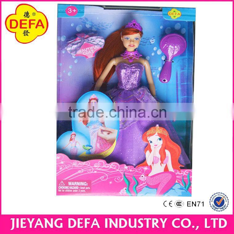 Magical princess doll can be transform to mermaid doll with accessories